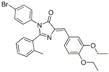 4H-Imidazol-4-one,  3-(4-bromophenyl)-5-[(3,4-diethoxyphenyl)methylene]-3,5-dihydro-2-(2-methylphenyl)- CAS#: 640249-99-6