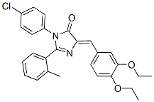 4H-Imidazol-4-one,  3-(4-chlorophenyl)-5-[(3,4-diethoxyphenyl)methylene]-3,5-dihydro-2-(2-methylphenyl)- CAS#: 640250-01-7