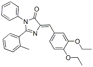 4H-Imidazol-4-one,  5-[(3,4-diethoxyphenyl)methylene]-3,5-dihydro-2-(2-methylphenyl)-3-phenyl- CAS#: 640249-97-4