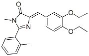 4H-Imidazol-4-one,  5-[(3,4-diethoxyphenyl)methylene]-3,5-dihydro-3-methyl-2-(2-methylphenyl)- CAS#: 639005-96-2