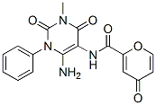 4H-Pyran-2-carboxamide, N-(6-amino-1,2,3,4-tetrahydro-3-methyl-2,4-dioxo-1-phenyl-5-pyrimidinyl)-4-oxo- CAS#: 176379-29-6