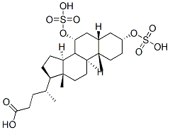 (4R)-4-[(3R,5S,7R,9S,10S,13R,14S,17R)-10,13-dimethyl-3,7-disulfooxy-2,3,4,5,6,7,8,9,11,12,14,15,16,17-tetradecahydro-1H-cyclopenta[a]phenanthren-17-yl]pentanoic acid CAS#: 60262-91-1