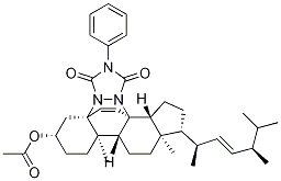 (4aS,6S,8aR,8bR,10aR,11R,13aR,13bS)-6-(Acetyloxy)-5,6,7,8,8a,8b,10,10a,11,12,13,13a-dodecahydro-8a,10a-diMethyl-2-phenyl-11-[(1R,2E,4R)-1,4,5-triMethyl-2-hexen-1-yl]-4a,13b-etheno-1H,9H-benzo[c]cyclopenta[h][1,2,4]triazolo[1,2-a]cinnoline-1,3(2H)-dione CAS#: 60324-76-7
