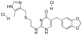 5-(1,3-benzodioxol-5-ylmethyl)-2-[[2-[[(5-methyl-1H-imidazol-4-yl)methyl]thio]ethyl]amino]-1H-pyrimidin-4-one dihydrochloride CAS#: 63204-23-9