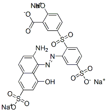 5-[[2-[(2-Amino-8-hydroxy-6-sulfo-1-naphthalenyl)azo]-4-sulfophenyl]sulfonyl]-2-hydroxybenzoic acid trisodium salt CAS#: 6360-12-9