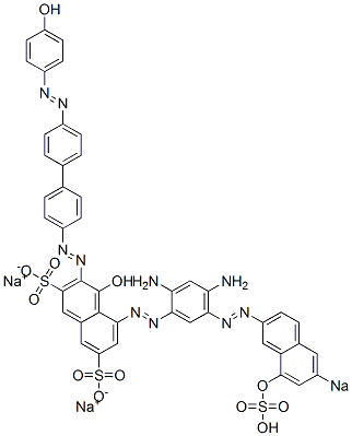 5-[[2,4-Diamino-5-[(8-hydroxy-6-sodiosulfo-2-naphthalenyl)azo]phenyl]azo]-4-hydroxy-3-[[4'-[(4-hydroxyphenyl)azo][1,1'-biphenyl]-4-yl]azo]naphthalene-2,7-disulfonic acid disodium salt CAS#: 6471-44-9