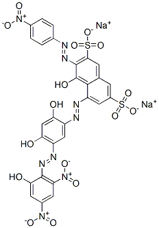 5-[[2,4-Dihydroxy-5-[(2-hydroxy-4,6-dinitrophenyl)azo]phenyl]azo]-4-hydroxy-3-[(4-nitrophenyl)azo]-2,7-naphthalenedisulfonic acid disodium salt CAS#: 63589-11-7