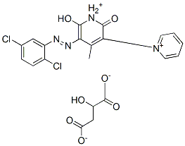 5'-[(2,5-dichlorophenyl)azo]-1',2'-dihydro-6'-hydroxy-4'-methyl-2'-oxo-1,3'-bipyridinium malate CAS#: 68214-61-9