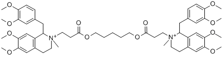 5-[3-[1-[(3,4-Dimethoxyphenyl)methyl]-6,7-dimethoxy-2-methyl-3,4-dihydro-1H-isoquinolin-2-yl]propanoyloxy]pentyl 3-[1-[(3,4-dimethoxyphenyl)methyl]-6,7-dimethoxy-2-methyl-3,4-dihydro-1H-isoquinolin-2-yl]propanoate CAS#: 64228-79-1