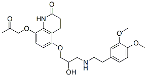 5-[3-[2-(3,4-dimethoxyphenyl)ethylamino]-2-hydroxy-propoxy]-8-(2-oxopr opoxy)-3,4-dihydro-1H-quinolin-2-one CAS#: 65008-94-8