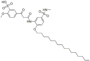 5-[3-[[2-(hexadecyloxy)-5-[(methylamino)sulphonyl]phenyl]amino]-1,3-dioxopropyl]-2-methoxybenzenesulphonic acid CAS#: 66096-03-5