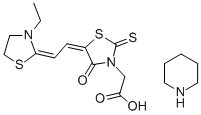 5-[(3-ETHYL-2-THIAZOLIDINYLIDENE)ETHYLIDENE]-4-OXO-2-THIOXO-3- THIAZOLIDINEACETIC ACID PIPERIDINE SALT CAS#: 68921-76-6