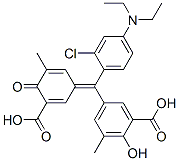 5-[(3-carboxy-5-methyl-4-oxo-2,5-cyclohexadien-1-ylidene)[2-chloro-4-(diethylamino)phenyl]methyl]-3-methylsalicylic acid CAS#: 7452-52-0