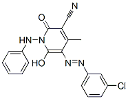 5-[(3-chlorophenyl)azo]-1,2-dihydro-6-hydroxy-4-methyl-2-oxo-1-(phenylamino)nicotinonitrile CAS#: 68214-64-2