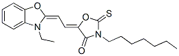 5-[(3-ethyl-(3H)-benzoxazol-2-ylidene)ethylidene]-3-heptyl-2-thioxooxazolidine-4-one CAS#: 63123-23-9
