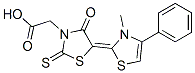 5-(3-methyl-4-phenylthiazol-2(3H)-ylidene)-4-oxo-2-thioxothiazolidin-3-acetic acid CAS#: 68901-07-5