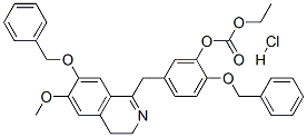 5-[[3,4-Dihydro-6-methoxy-7-(phenylmethoxy)-1-isoquinolinyl]methyl]-2-(phenylmethoxy)phenylcarbonic Acid Ethyl Ester Hydrochloride CAS#: 62744-14-3