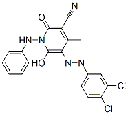 5-[(3,4-dichlorophenyl)azo]-1,2-dihydro-6-hydroxy-4-methyl-2-oxo-1-(phenylamino)nicotinonitrile CAS#: 68214-63-1