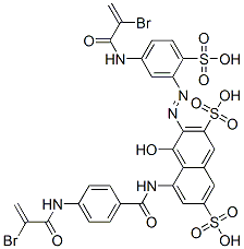 5-[[4-[(2-bromo-1-oxoallyl)amino]benzoyl]amino]-3-[[5-[(2-bromo-1-oxoallyl)amino]-2-sulphophenyl]azo]-4-hydroxynaphthalene-2,7-disulphonic acid CAS#: 68252-85-7