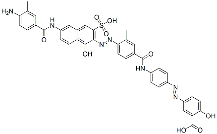 5-[[4-[[4-[[6-[(4-Amino-3-methylbenzoyl)amino]-1-hydroxy-3-sulfonaphthalen-2-yl]azo]-3-methylbenzoyl]amino]phenyl]azo]-2-hydroxybenzoic acid CAS#: 642475-40-9