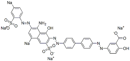5-[[4'-[[8-Amino-1-hydroxy-7-[(4-sodiosulfophenyl)azo]-5-sodiosulfo-2-naphthalenyl]azo]-1,1'-biphenyl-4-yl]azo]-2-hydroxybenzoic acid sodium salt CAS#: 6757-08-0