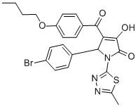 5-(4-bromophenyl)-4-(4-butoxybenzoyl)-3-hydroxy-1-(5-methyl-1,3,4-thiadiazol-2-yl)-1,5-dihydro-2H-pyrrol-2-one CAS#: 609795-76-8