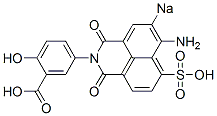 5-(6-Amino-1,3-dioxo-5-sodiosulfo-1H-benzo[de]isoquinoline-2(3H)-yl)-2-hydroxybenzoic acid CAS#: 6486-77-7