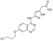 [5-[7-(3-Chloropropoxy)quinazolin-4-ylamino]pyrazol-3-yl]acetic acid CAS#: 557770-91-9