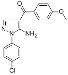 (5-AMINO-1-(4-CHLOROPHENYL)-1H-PYRAZOL-4-YL)(4-METHOXYPHENYL)METHANONE CAS#: 618091-25-1
