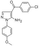 (5-AMINO-1-(4-METHOXYPHENYL)-1H-PYRAZOL-4-YL)(4-CHLOROPHENYL)METHANONE CAS#: 618091-17-1