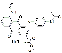 5-(Acetylamino)-4-[[4-(acetylamino)phenyl]amino]-1-amino-9,10-dihydro-9,10-dioxoanthracene-2-sulfonic acid sodium salt CAS#: 6771-98-8