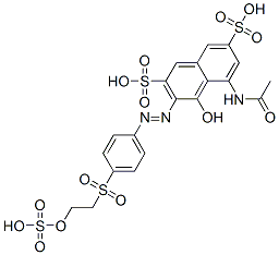 5-(Acetylamino)-4-hydroxy-3-[[4-[[2-(sulfooxy)ethyl]sulfonyl]phenyl]azo]-2,7-naphthalenedisulfonic acid CAS#: 68134-16-7