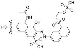 5-(Acetylamino)-4-hydroxy-3-[[8-[[2-(sulfooxy)ethyl]sulfonyl]-2-naphthalenyl]azo]-2,7-naphthalenedisulfonic acid CAS#: 68833-98-7