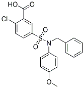 5-[BENZYL-(4-METHOXY-PHENYL)-SULFAMOYL]-2-CHLORO-BENZOIC ACID CAS#: 565198-70-1