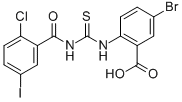 5-BROMO-2-[[[(2-CHLORO-5-IODOBENZOYL)AMINO]THIOXOMETHYL]AMINO]-BENZOIC ACID CAS#: 530147-60-5