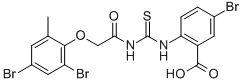 5-BROMO-2-[[[[(2,4-DIBROMO-6-METHYLPHENOXY)ACETYL]AMINO]THIOXOMETHYL]AMINO]-BENZOIC ACID CAS#: 531536-31-9