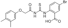 5-BROMO-2-[[[[(3,4-DIMETHYLPHENOXY)ACETYL]AMINO]THIOXOMETHYL]AMINO]-BENZOIC ACID CAS#: 530155-16-9