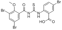 5-BROMO-2-[[[(3,5-DIBROMO-2-METHOXYBENZOYL)AMINO]THIOXOMETHYL]AMINO]-BENZOIC ACID CAS#: 530136-53-9