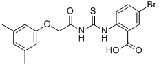 5-BROMO-2-[[[[(3,5-DIMETHYLPHENOXY)ACETYL]AMINO]THIOXOMETHYL]AMINO]-BENZOIC ACID CAS#: 530154-80-4