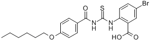 5-BROMO-2-[[[[4-(HEXYLOXY)BENZOYL]AMINO]THIOXOMETHYL]AMINO]-BENZOIC ACID CAS#: 530131-25-0