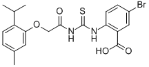 5-BROMO-2-[[[[[5-METHYL-2-(1-METHYLETHYL)PHENOXY]ACETYL]AMINO]THIOXOMETHYL]AMINO]-BENZOIC ACID CAS#: 530155-28-3