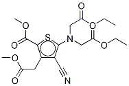 5-[Bis(2-ethoxy-2-oxoethyl)aMino]-4-cyano-2-(Methoxycarbonyl)-3-thiopheneacetic Acid Methyl Ester CAS#: 674800-87-4