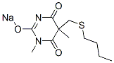 5-(Butylthiomethyl)-1,5-dimethyl-2-sodiooxy-4,6(1H,5H)-pyrimidinedione CAS#: 67050-70-8