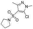 5-CHLORO-1,3-DIMETHYL-4-(TETRAHYDRO-1H-PYRROL-1-YLSULPHONYL)-1H-PYRAZOLE CAS#: 647825-38-5