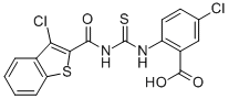 5-CHLORO-2-[[[[(3-CHLOROBENZO[B]THIEN-2-YL)CARBONYL]AMINO]THIOXOMETHYL]AMINO]-BENZOIC ACID CAS#: 531535-76-9