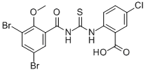 5-CHLORO-2-[[[(3,5-DIBROMO-2-METHOXYBENZOYL)AMINO]THIOXOMETHYL]AMINO]-BENZOIC ACID CAS#: 531534-76-6