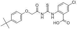 5-CHLORO-2-[[[[[4-(1,1-DIMETHYLETHYL)PHENOXY]ACETYL]AMINO]THIOXOMETHYL]AMINO]-BENZOIC ACID CAS#: 531536-46-6