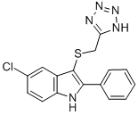 5-Chloro-2-phenyl-3-[(1H-tetrazol-5-yl)methylthio]-1H-indole CAS#: 66354-94-7