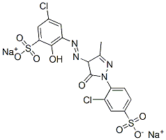 5-Chloro-3-[[1-(2-chloro-4-sulfophenyl)-4,5-dihydro-3-methyl-5-oxo-1H-pyrazol-4-yl]azo]-2-hydroxybenzenesulfonic acid disodium salt CAS#: 6054-91-7