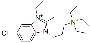 5-Chloro-3-ethyl-2-methyl-1-[3-(triethylaminio)propyl]-1H-benzimidazole-3-ium CAS#: 68123-34-2